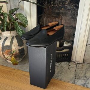 Black Leather Men's Belgian Loafers